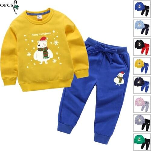 Spring Boys Girls Cotton Full-Sleeved T-shirt+Enfant Cartoon Trousers Pants Kids Tracksuit Children Clothes Set Baby Set 12M-12T