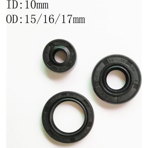 1PCS 10X15/16/17X4/5mmNBR Shaft Skeleton Oil Seal TC Nitrile Rubber Ring Gasket