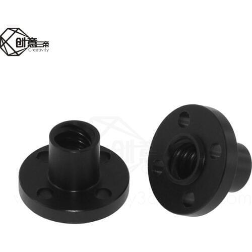 1PCS 3D Printer Parts Black TR8 lead screw POM nut T8 nut trapezoidal screw POM lead 2mm