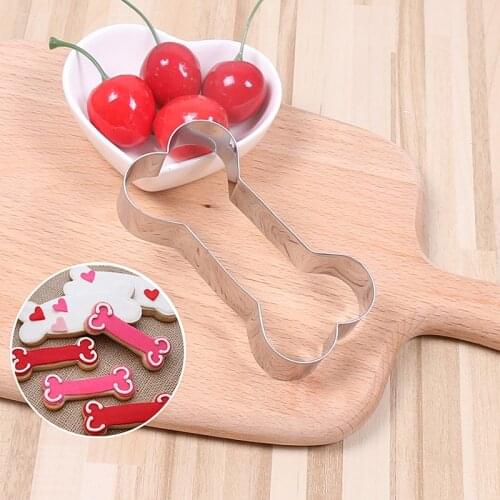 3pcs/set DIY Dog Bone Shape Cookie Mold Stainless Steel Cake Decoration Biscuit Cutter