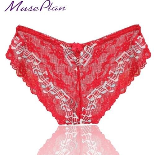 4 pieces a lot!Hot sale! womens sexy lace panties seamless cotton breathable panty Hollow lady briefs Plus Size girl underwear