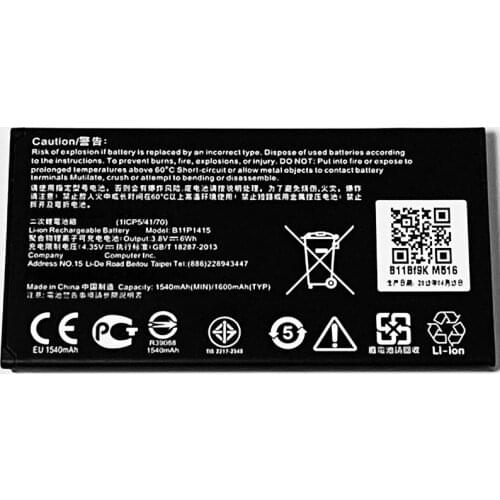 3.8V 1600mAh B11P1415 For ZenFone4 (2014) A400CG A400CXG T00I Battery