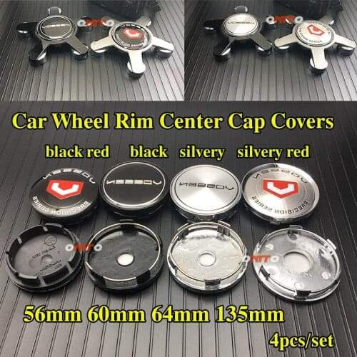 Car Styling 4PCS/set 56mm 2.2" 60mm 2.36" 64mm 135mm 5claws VOSSN Logo Car Emblem Badge Auto Car Wheel Rim Center Hub Cap Covers