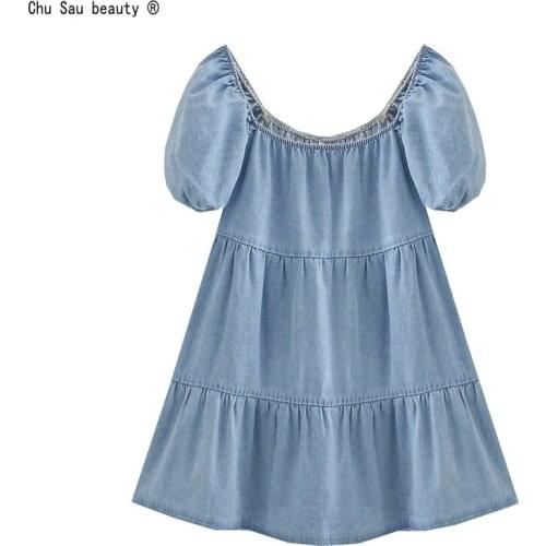 Модные джинсовые платья Chu Sau beauty China At AliExpress