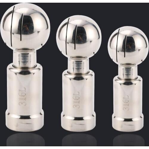 DN15 DN20 DN25 DN32 BSPT Female Thread CIP Tank Cleaning Rotary Spray Ball SS 304 Sanitary Thread Rotary Spray Cleaning