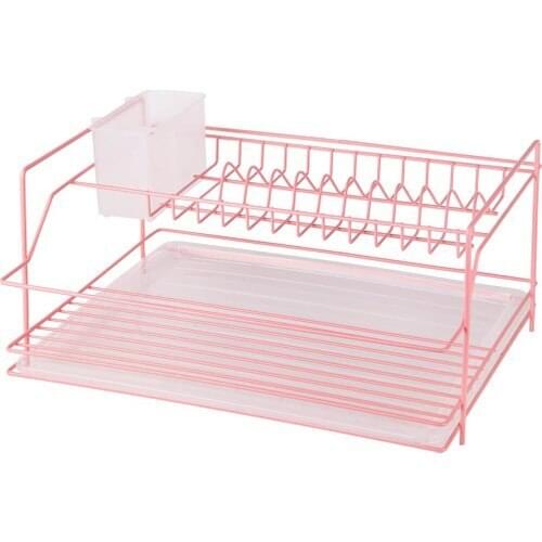 Nilşah Two Layer Stainless Wire Dish Basket Pink