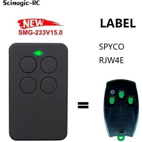 LABEL SPYCO remote control compatible copy LABEL RJW4E gate garage door 433mhz remote control