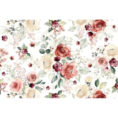 Plants Backdrop Red and Champagne Flowers White Photography Background Celebration Photo Booth Studio Decor