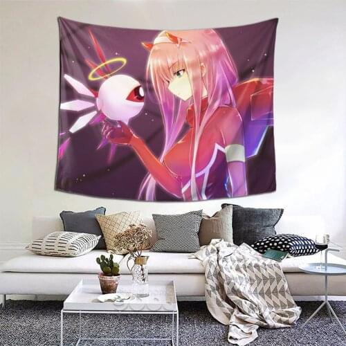 Ero Two Pink Girl 002 Goro Hiro Tapestry Anime Manga Tapestry Wall Bedspread Bohemian Home Decor For Bedroom Dorm
