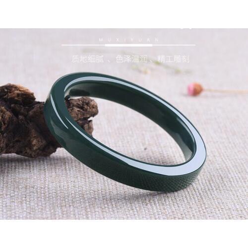 Fine jewelry hetian nephrite Jade Square bracelet and nephrite bracelet Female bangle