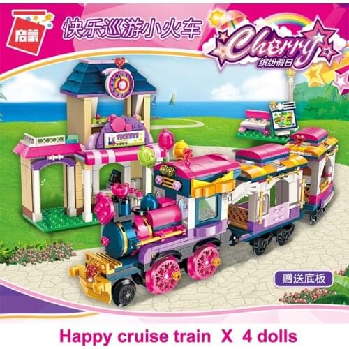 ENLIGHTEN City building blocks 2015 Compatible friends Princess Movie Train Girls Car Sets Small building block