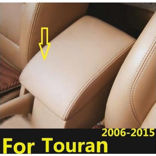 Microfibre Leather Center Armrest Case Cover For Volkswagen Touran 2006 -2010 2011 2012 203 2014 2015 central armrest box Cover