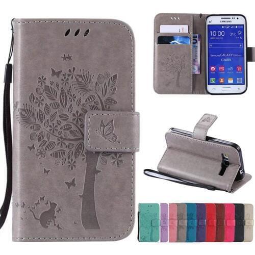 Leather case for Samsung Galaxy Core Prime LTE G360 G360H Case Cover for coque Samsung G360 Mobile Phone bags+card holder coque