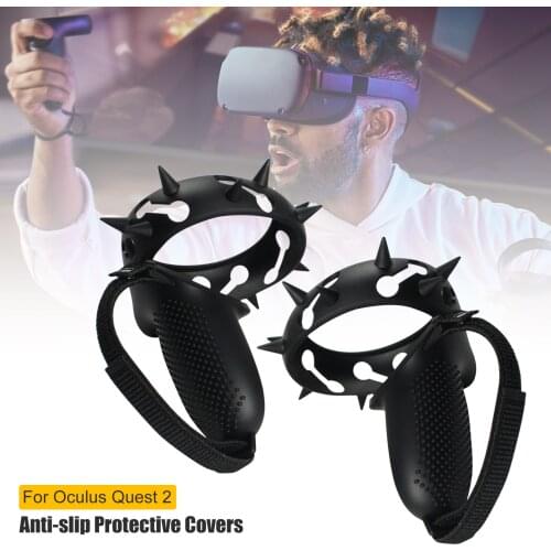 HOT For Oculus Ques 2 VR Touch Controller Grip Cover Adjustable Hand Strap Gamepad Protector Anti-sweat Handle Protective Sleeve