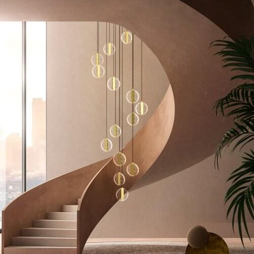Double Staircase Grow Chandelier Modern Minimalist Light Luxury Nordic Guest Restaurant Creative Personality Net Red Chandelier