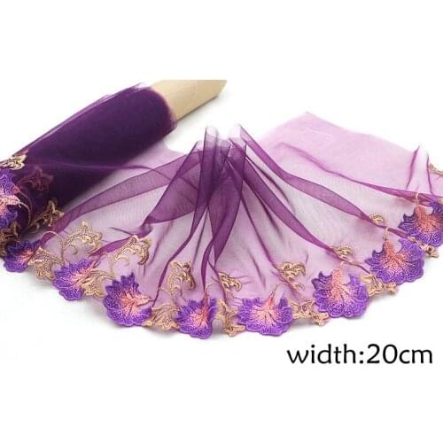 MLAEY 1Yard Exquisite Embroidered Flower Lace Trim High Quality Lace Fabric DIY Craft&Sewing Dress Clothing Accessories T3