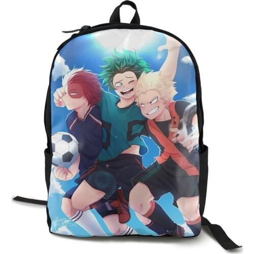 My Hero Academia Fashion Colleage Backpacks for School Travelling Hiking Teen Casual Daypacks Teenage Boys Girls School Bookbag