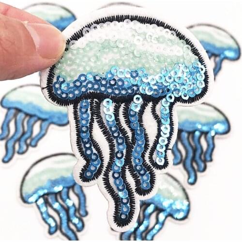 Wholesale 10PCS Mushroom Embroidered on Sew Iron on Patches DIY Applique Patch Sticker Sequin Applique for Clothes