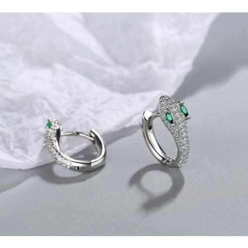 PANGJERY 925 Sterling Silver Snake Hoop Earrings for Women New Fashion Exquisite Charming Party Jewelry Gifts