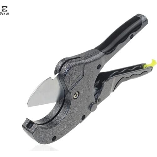 PVC PU PP-P PE Plastic Pipe Cutter Aluminum Alloy Body Stailess Steel Blade Scissors Cut 64mm With Ratchet Gear Easy