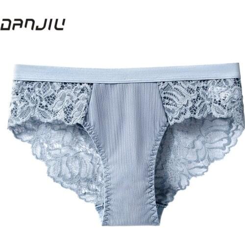 Sexy Cotton Lace Transparent Women Panties Low Waist Floral Hollow Luxurious Briefs Seamless Underwear Breathable Lingerie