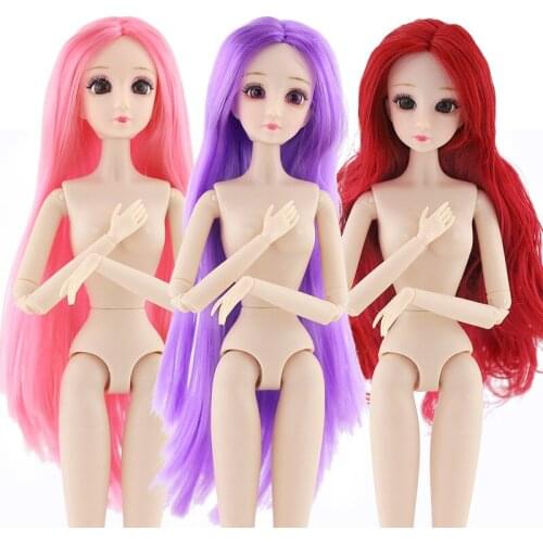 Bjd Doll 1/6 Blue Eye with 26 Jionts Moveable 30cm Doll Gray Hair Doll Toys for Girls Dress Up Toys for Children Birthday Gifts