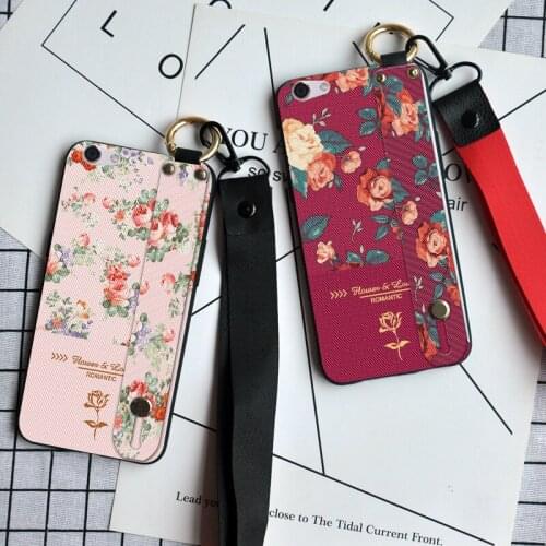 3D Floral Matte Silicone Cases For OPPO K3 K5 Luxury Neck Lanyard Cover For OPPO Realme Q X 1 2 3 V5 X2 X7 X50 6 Pro XT