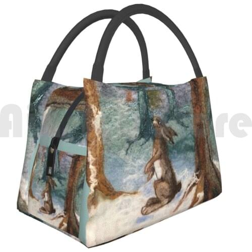 Cooler Lunch Bag Picnic Bag Moon Gazing Hare Moon Gazing Hare The Ugly House Textile Art Jane Spencer Enchanted