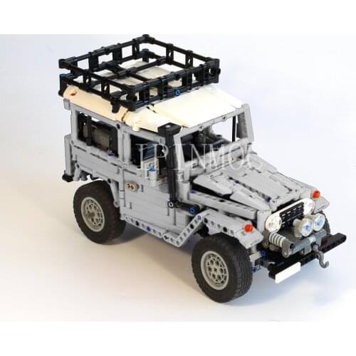 Moc-2770 FJ40 off road jeep with traveling frame boys gift compatible with LEGO accessories off road vehicle