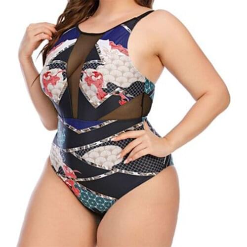 Plus Size Bikini One Piece Swimsuit Womens Solid Hanging Swimsuit Swimsuit Leotard Swimsuit 5XL