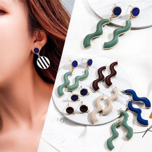 10pcs/lot new creative drip weave geometric charms connectors for diy fashion earrings hanging pendant jewelry accessories