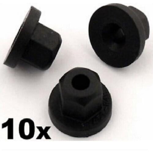10x FOR Audi Plastic Nuts- Unthreaded 4mm diameter hole Engine Undertray Splashguard