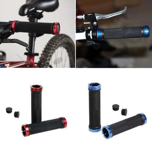 2pcs Double Lock Mtb Bike Grips Aluminum Alloy Bicycle Handlebar Cover Anti-skid Cycling Grip Ultralight Bike Handle Beneficial