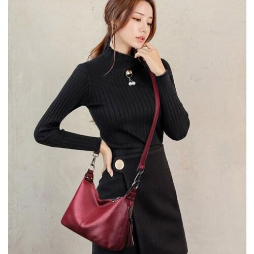 2021 Summer Bag Leather Luxury Handbags Women Shoulder Bags Designer Main Fashion Tassel Women Crossbody Bags for Women