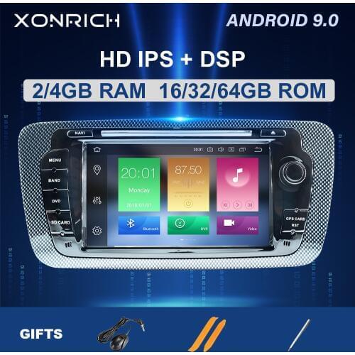 IPS DSP 64GB 2 Din Android 9 Car Radio Multimedia For Seat Ibiza 6J MK4 SportCoupe Ecomotive Cupra 2009-2013 GPS DVD Navigation