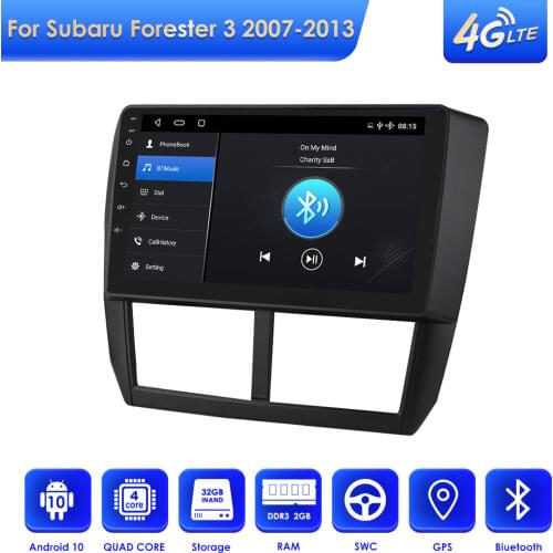 OSSURET Android 10 Car Radio Multimedia For Subaru Forester 3 SH Impreza 2007 - 2013 Car Autoradio Video Player 4G Carplay GPS