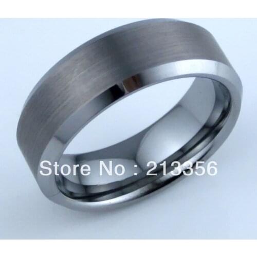 FREE SHIPPING!USA WHOLESALES CHEAP PRICE BRAZIL RUSSIA HOT SELLING 8MM WOMEN&MENS BRUSHED CENTER BEVELED TUNGSTEN WEDDING RING