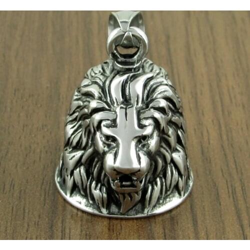 Free Shipping Vintage 316L Stainless Steel Silver color Masonic Bell Both Sides Golden Plated Freemasonry Pendant Jewelry