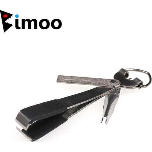 Bimoo 1Piece Fly Fishing Line Clipper + Hook Sharpener + Fast Nail Knot Tool + Hook Eye Cleaning needle + Line Extractor Tackle