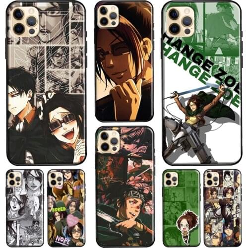 Hange Zoe Attack on Titan Anime Phone Case For iPhone 11 12 Pro Max 7 8 Plus X XR XS Max 5S SE 2020 12 Mini Back Cover