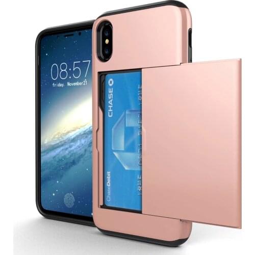 Cell Phone Wallet Case For iPhone 8 case Credit ID Card Holder Pocket Kickstand Card slot Armor case for iphone 8 Plus