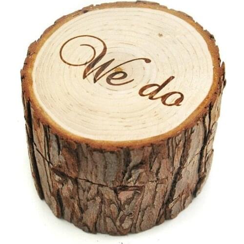 Village Wooden Wedding Ring Box Original Eco-engraved Wedding Supplies WE DO