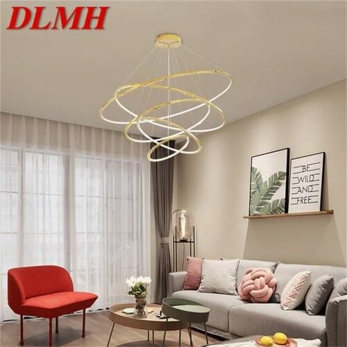 DLMH Nordic Pendant Lights Gold Creative Contemporary Luxury LED Lamp Fixture For Home Decoration