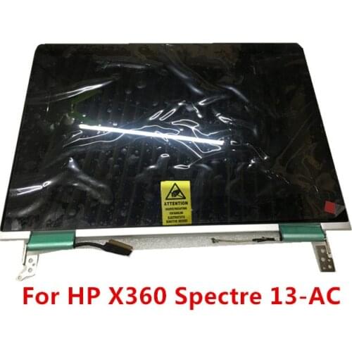 For HP X360 Spectre 13-AC LCD Screen Assembly FHD Webcam Silver Gray Tested IPS matrix Complete Display