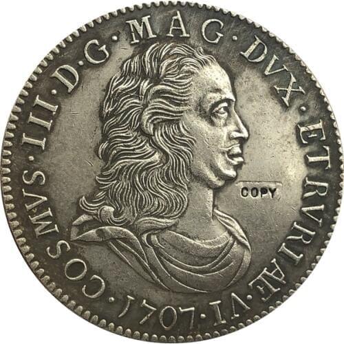 1707 Italy 1 Tollero - Cosimo III coins copy