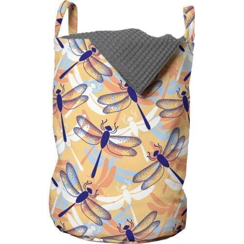 Dragonfly Laundry Basket Uneven Big Repetitive Winged Bug 2 Organizer for Clothes Underwear Socks Toys Wash Bag & Home Storage