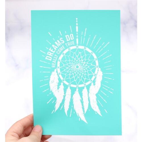 KSCRAFT Self-Adhesive Silk Screen Printing Mesh Transfers for DIY T-shirt Pillow Fabric Painting Paper Home Decora