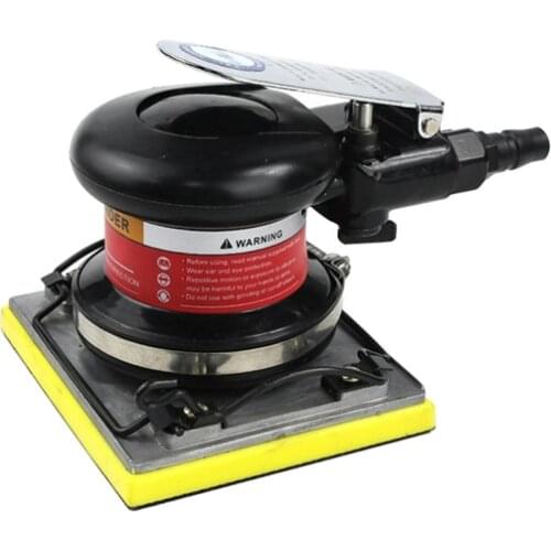 Square Pneumatic Sanding Machine Air Sander Shaker Wind Polisher Vibratory Grinding Tool 110*100mm