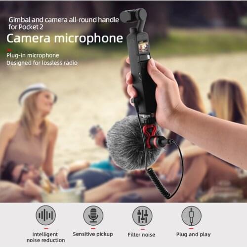 Video Microphone on Camera Microphone Mic for Pocket2 Camcorders Smartphones