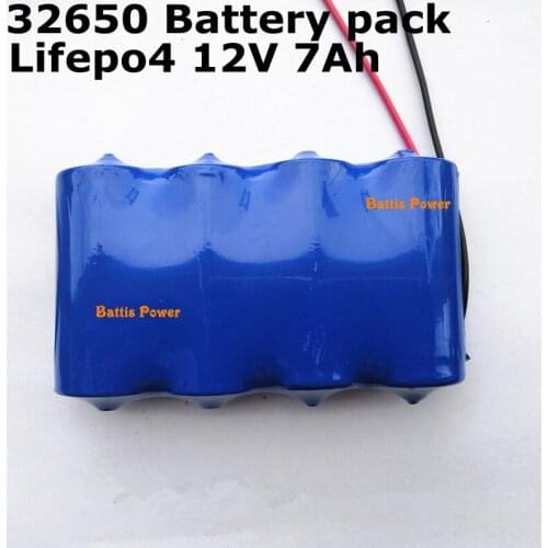 Powerful 6500mAh Lifepo4 4s 12.8V battery bateria 7ah 12v battery with BMS 100w 12v solar panel 250w starter motor engine led